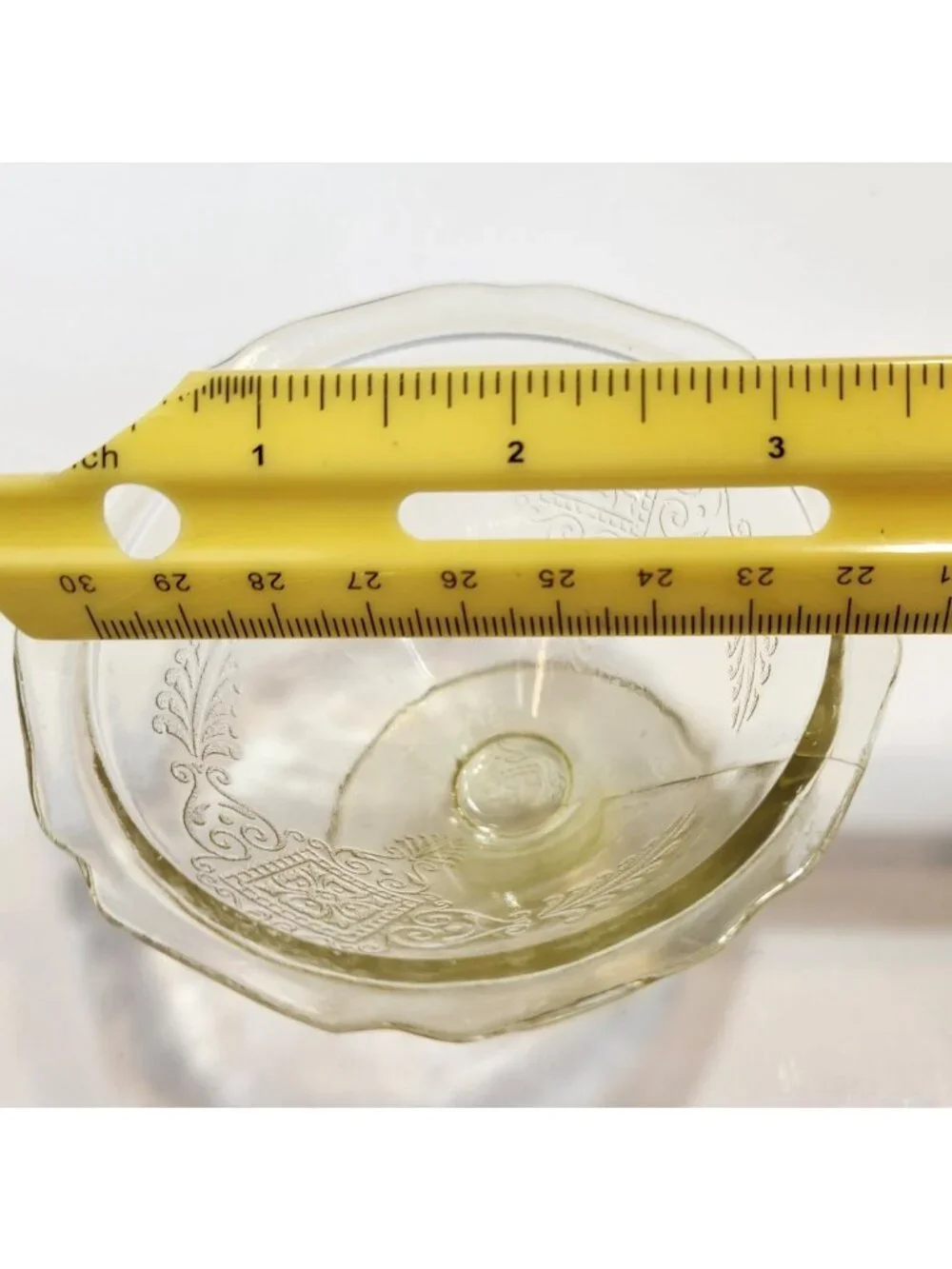 Hazel Atlas Glass Roxana Yellow Low Footed Sherbet Dish Depression Glass 1930's